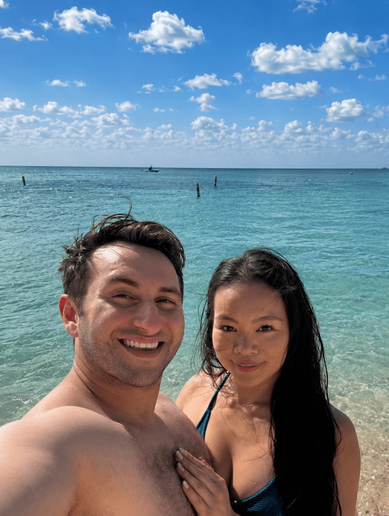 Michael and Christina at the beach in Costa Rica